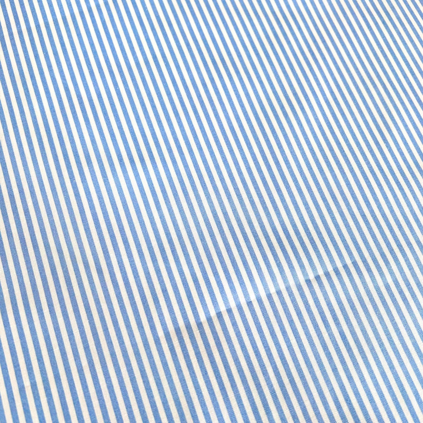 Cotton Poplin Light Blue/White 3mm stripe by Rose & Hubble