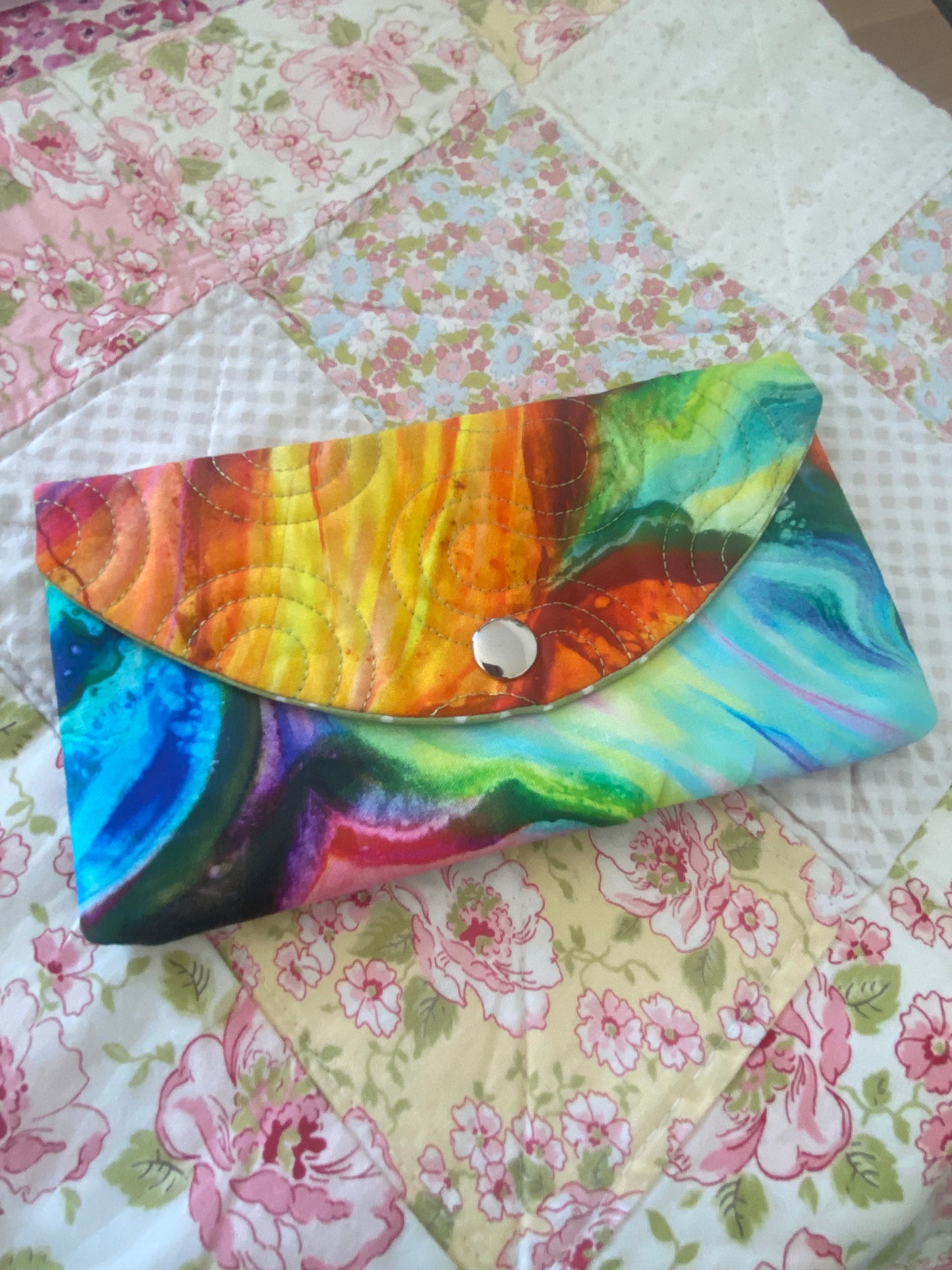 Popper Pouch Quilted Cotton 9” x 4”