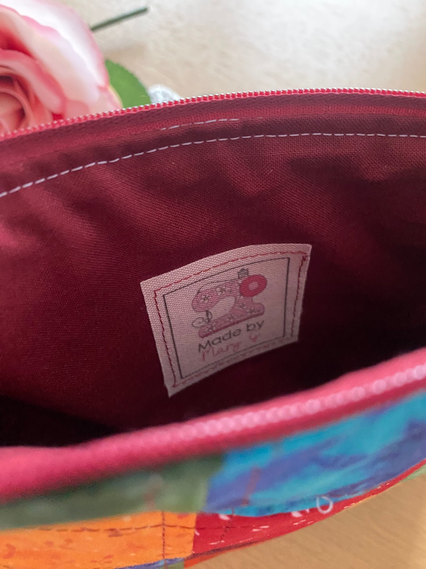 Patchwork Quilted pouch/bag with Tassel