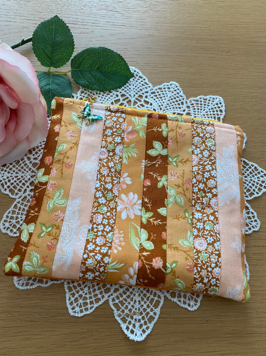 Zipper Pouch Striped Patchwork