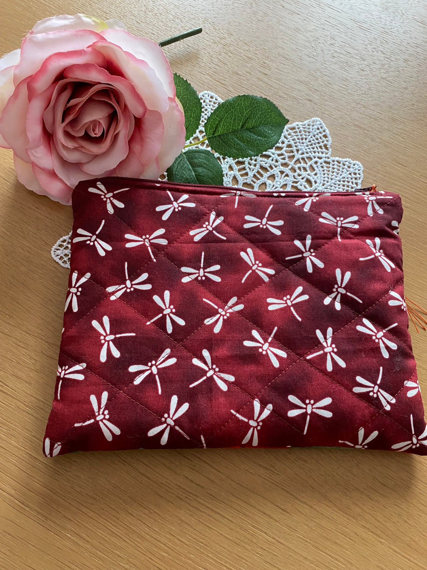Patchwork Quilted pouch/bag with Tassel