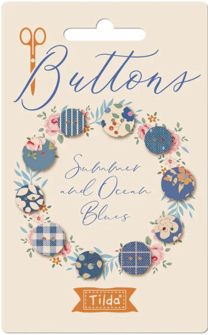 Summer & Ocean Blues Tilda Buttons