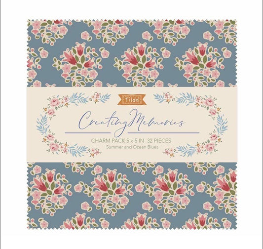 Charm Pack Tilda Summer & Ocean Blues Creating Memories Collection